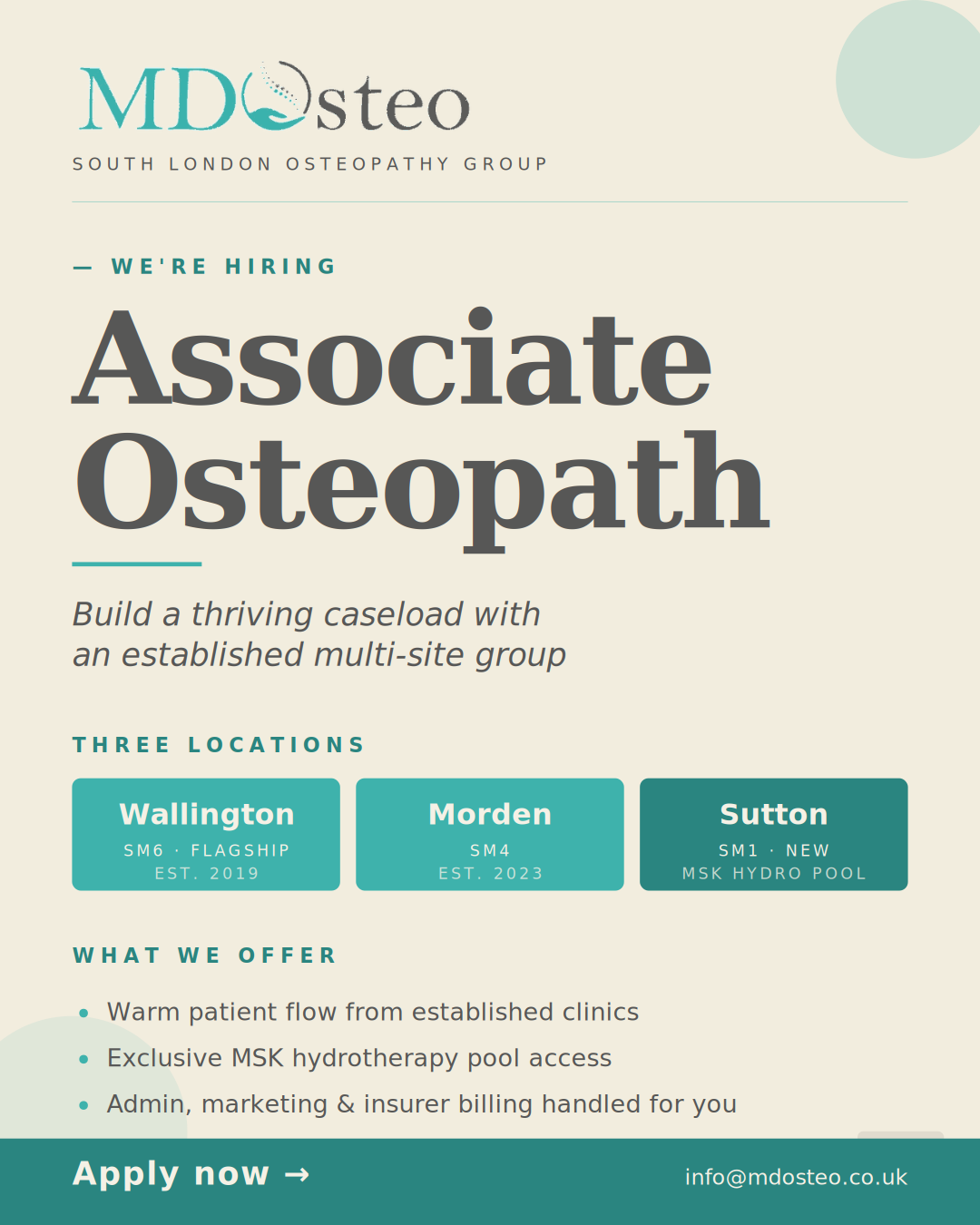 Associate Osteopath